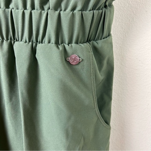 Calia by Carrie Underwood Wide Leg Overlap Olive Jumpsuit size: S - Picture 5 of 12